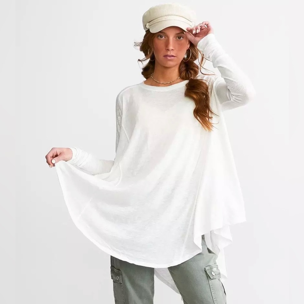 WE THE FREE aria trapeze top - white